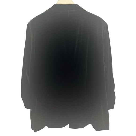 Eliza J Velvet Blazer Jacket Womens XL Black 3/4 Sleeve - Picture 3 of 6
